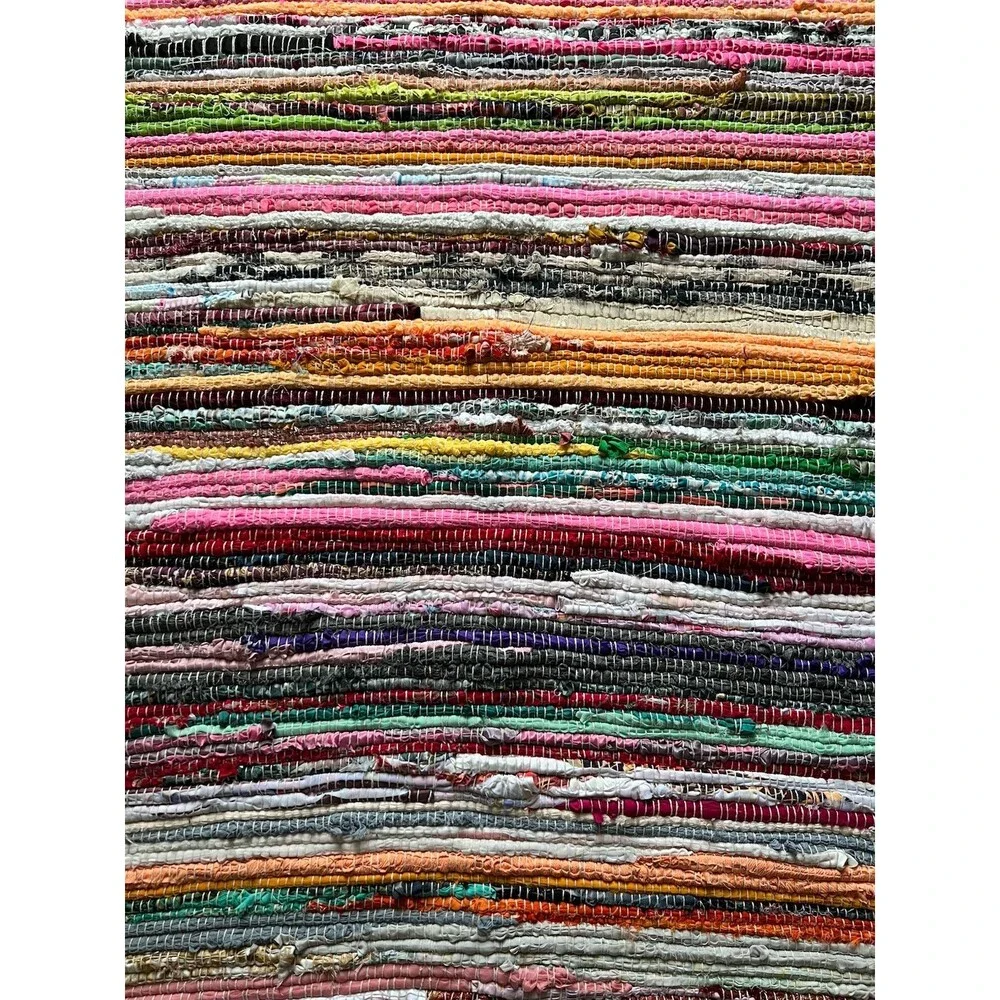 NWT Chindi Rag Rug 3'x5' Boho Farmhouse Rustic Area Accent Throw Rug Multicolor